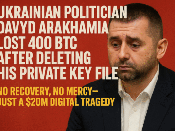 Ukrainian politician David Arakhamia lost 400 BTC